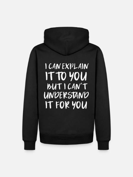 Sarkasmus Geschenke Sprüche - Männer Premium Bio Hoodie - Schwarz