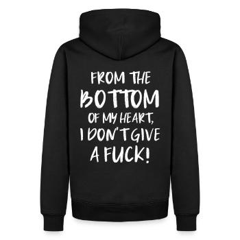 Sarkasmus Geschenke Sprüche - Männer Premium Bio Hoodie - Schwarz - Hinten - Nico (187cm)