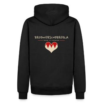 Brodwörschdbrödla cadeau franconien franconien - Sweat à capuche Premium bio Homme - noir - Dos - Nico (187cm)