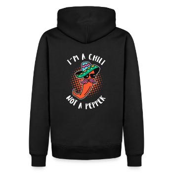 Dictons drôles de piment Cadeau de piment épicé - Sweat à capuche Premium bio Homme - noir - Dos - Nico (187cm)