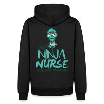 Beste Krankenschwester lustig - Männer Premium Bio Hoodie - Schwarz - Hinten - Nico (187cm)
