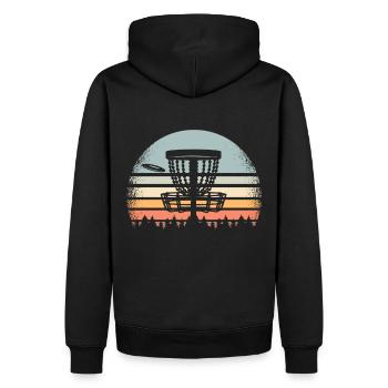 Disc Golf Retro - Sweat à capuche Premium bio Homme - noir - Dos - Nico (187cm)