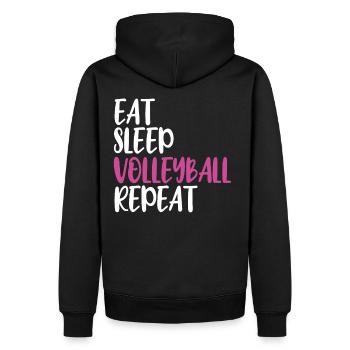 Eat Sleep Volleyball Repeat - Men’s Premium Organic Hoodie - black - Back - Nico (187cm)