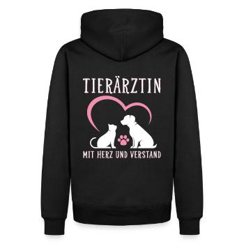 Tierärztin Geschenk - Männer Premium Bio Hoodie - Schwarz - Hinten - Nico (187cm)