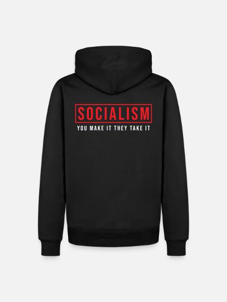 Anti socialism - Men’s Premium Organic Hoodie - black