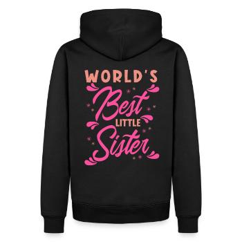 La meilleure soeur du monde - Sweat à capuche Premium bio Homme - noir - Dos - Nico (187cm)