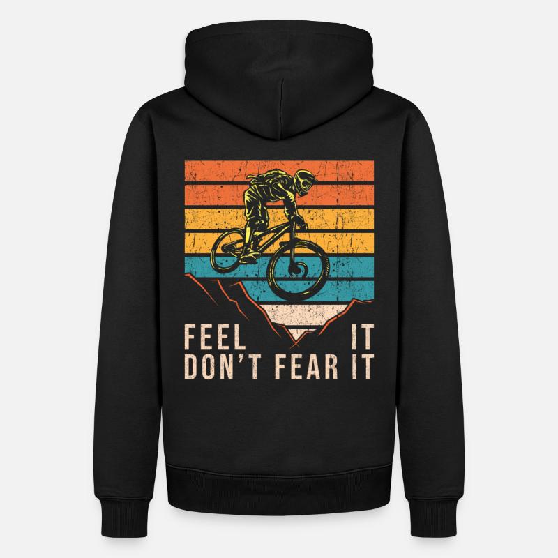 Vélo de descente vélo - Sweat à capuche Premium bio Homme - noir