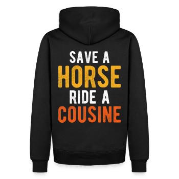 Redneck Gag - Männer Premium Bio Hoodie - Schwarz - Hinten - Nico (187cm)