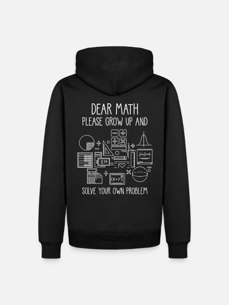 Math saying math grow up - Men’s Premium Organic Hoodie - black