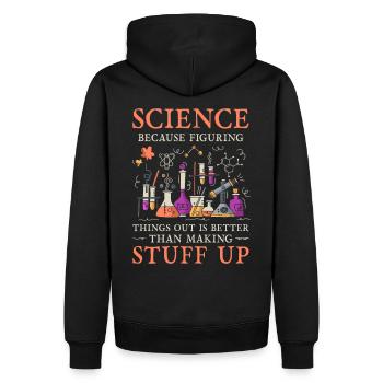 Chemikerin Chemie Labor Geschenk Laborantin - Männer Premium Bio Hoodie - Schwarz - Hinten - Nico (187cm)