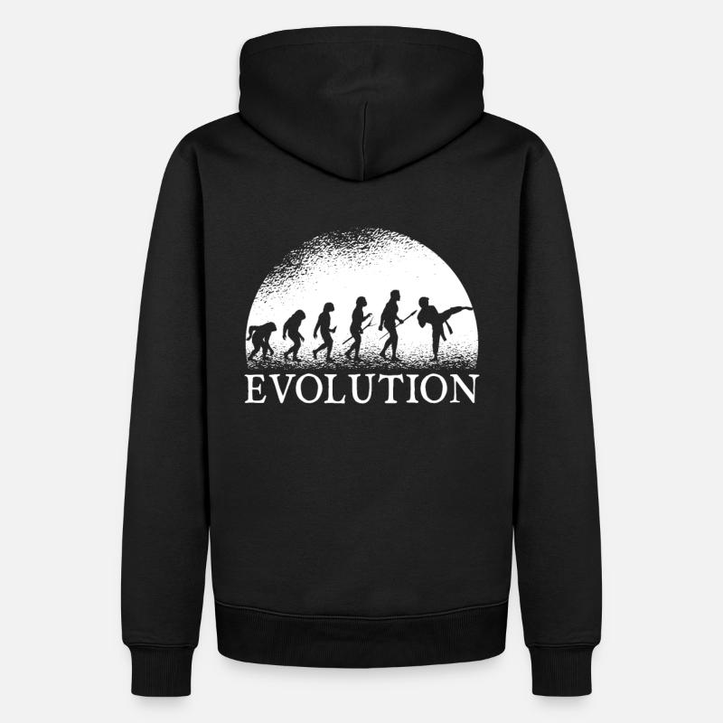 Karate Evolution - Männer Premium Bio Hoodie - Schwarz