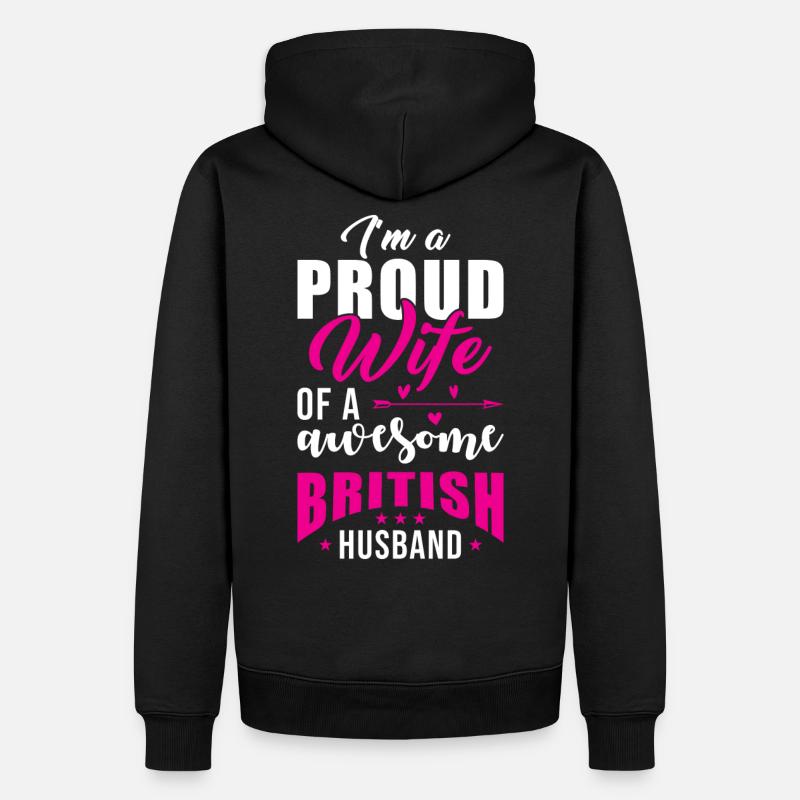 Englischer Ehemann England Ehemann - Männer Premium Bio Hoodie - Schwarz