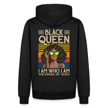 Black Queen - Sweat à capuche Premium bio Homme - noir - Dos - Nico (187cm)