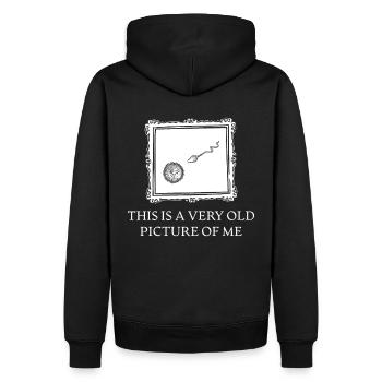 Drôle de sort cadeau - Sweat à capuche Premium bio Homme - noir - Dos - Nico (187cm)