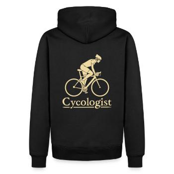 Cycologist Rennrad Rennradfahrer - Männer Premium Bio Hoodie - Schwarz - Hinten - Nico (187cm)