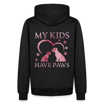 Chiens Maman Manma de chien rengaine - Sweat à capuche Premium bio Homme - noir - Dos - Nico (187cm)