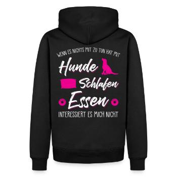 Hund Spruch Hunde Geschenk Hundehalter - Männer Premium Bio Hoodie - Schwarz - Hinten - Nico (187cm)