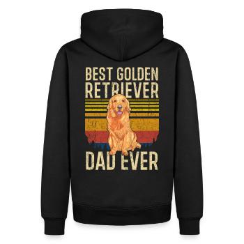 Retriever Dad Meilleur Golden Retriever Dad ever - Sweat à capuche Premium bio Homme - noir - Dos - Nico (187cm)