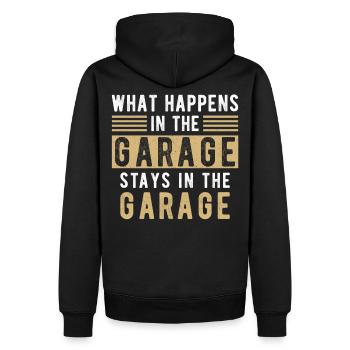 Mécanicien rengaine garage cadeau - Sweat à capuche Premium bio Homme - noir - Dos - Nico (187cm)