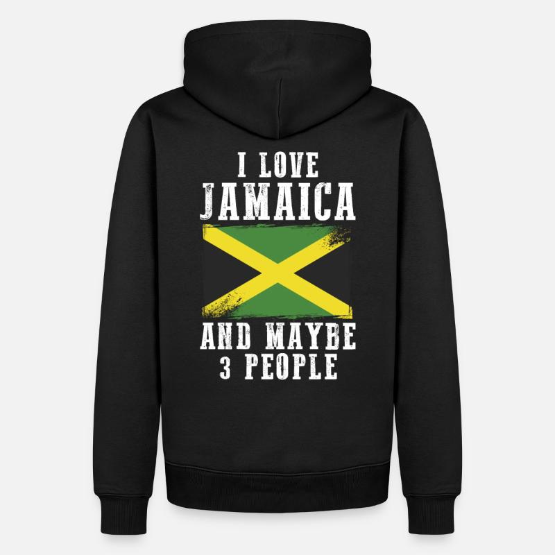 Jamaica - Männer Premium Bio Hoodie - Schwarz