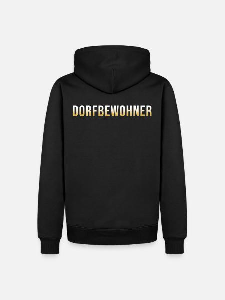 Dorf Dorfbewohner - Männer Premium Bio Hoodie - Schwarz