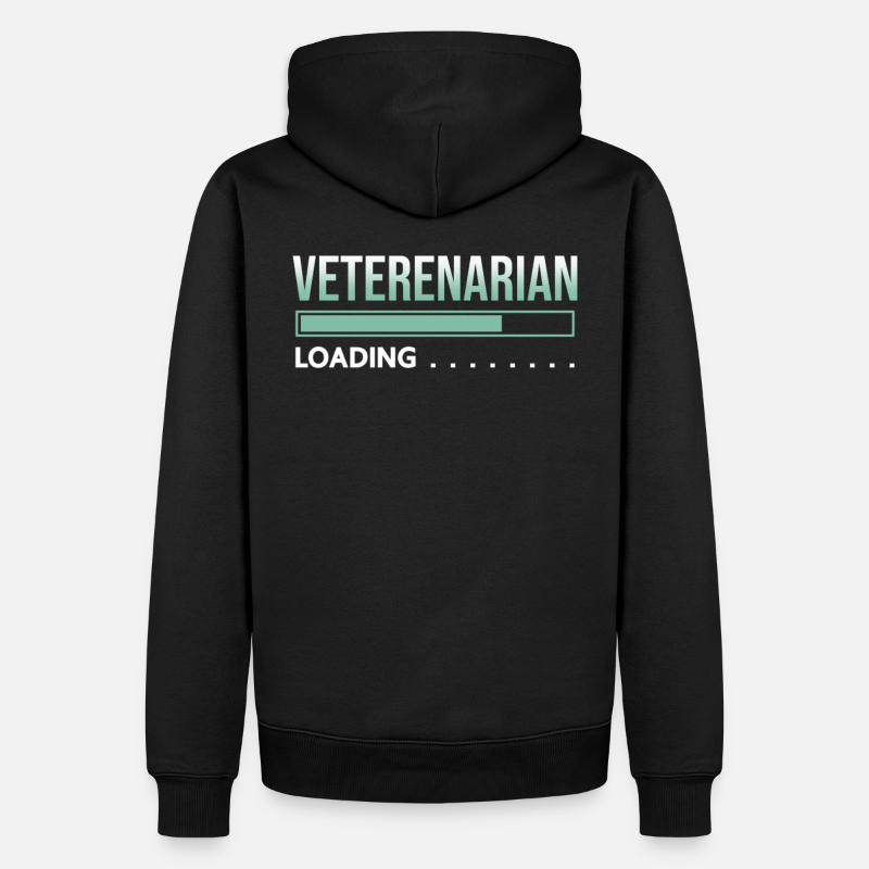 Tierarzt laoding - Männer Premium Bio Hoodie - Schwarz