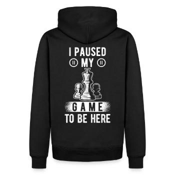 Schach Geschenk Schach lustiger Spruch - Männer Premium Bio Hoodie - Schwarz - Hinten - Nico (187cm)