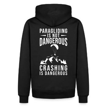 Gleitschirm fliegen Gleitschirm Spruch - Männer Premium Bio Hoodie - Schwarz - Hinten - Nico (187cm)