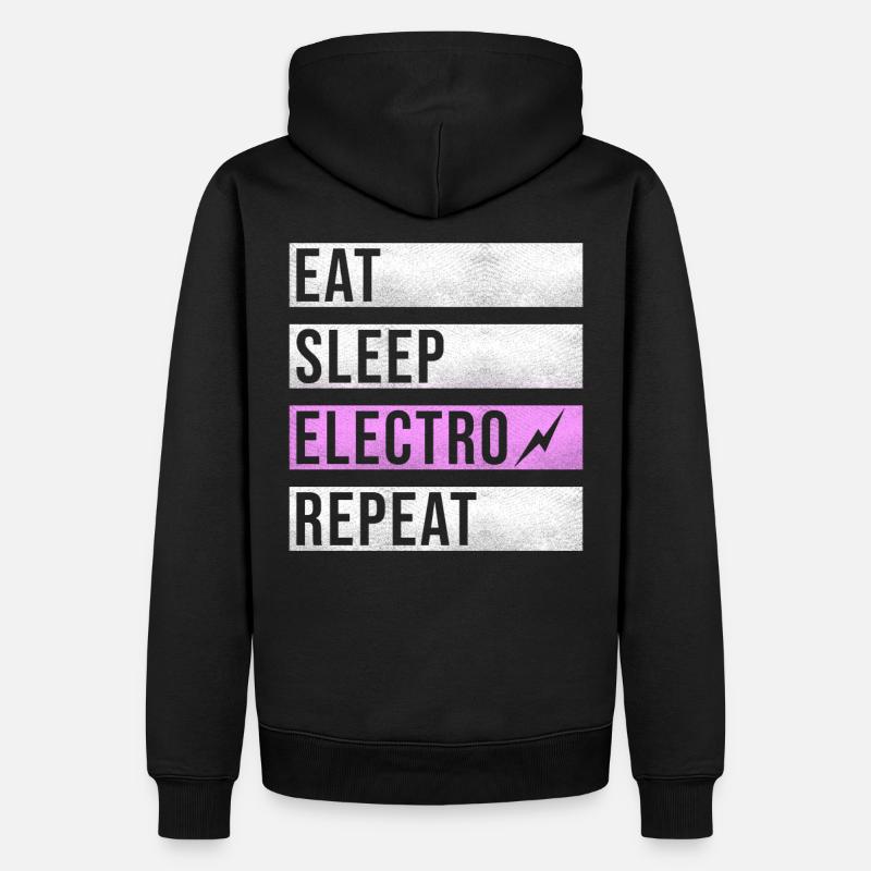 Techno Musik Electro Raver - Männer Premium Bio Hoodie - Schwarz