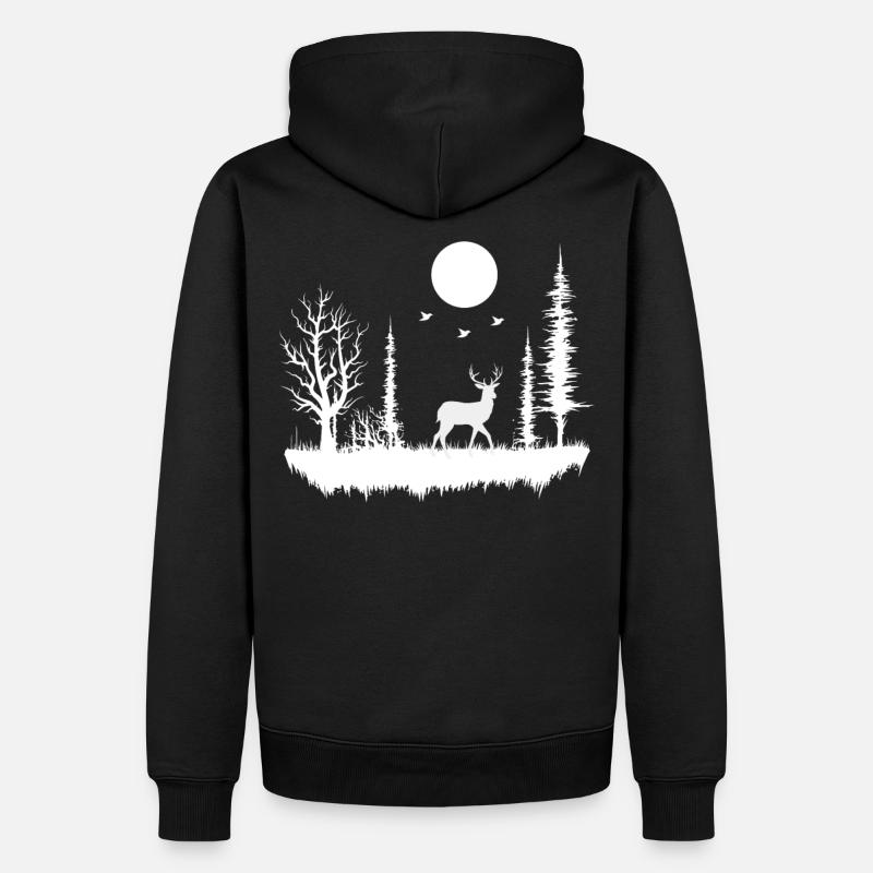 forêt nature nature nature - Sweat à capuche Premium bio Homme - noir