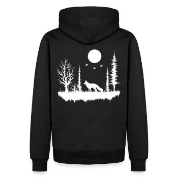 forêt nature nature nature - Sweat à capuche Premium bio Homme - noir - Dos - Nico (187cm)