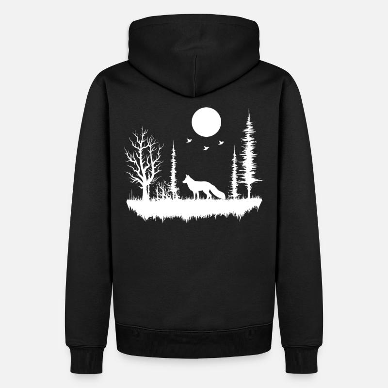 forêt nature nature nature - Sweat à capuche Premium bio Homme - noir