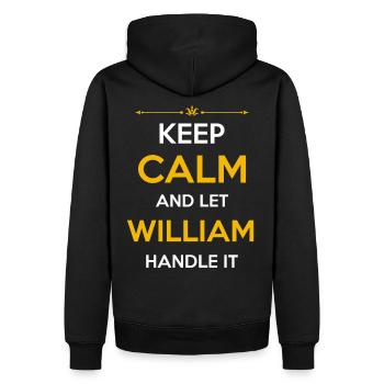 William Namen Geschenk - Männer Premium Bio Hoodie - Schwarz - Hinten - Nico (187cm)