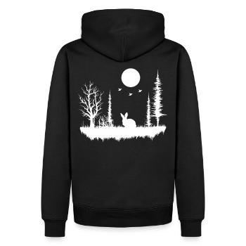 forêt nature nature nature - Sweat à capuche Premium bio Homme - noir - Dos - Nico (187cm)