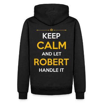 Robert Namen Geschenk - Männer Premium Bio Hoodie - Schwarz - Hinten - Nico (187cm)