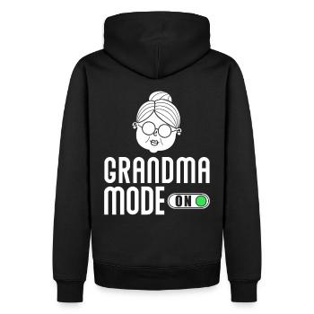 werdende Oma Schwangerschaft Verkündung - Männer Premium Bio Hoodie - Schwarz - Hinten - Nico (187cm)