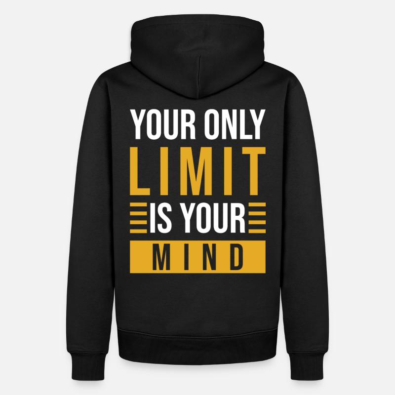 Motivation Mindset Phrase - Sweat à capuche Premium bio Homme - noir