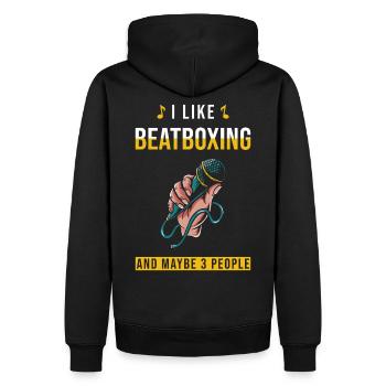 Beatbox Beatboxer Beatboxing Saying - Men’s Premium Organic Hoodie - black - Back - Nico (187cm)