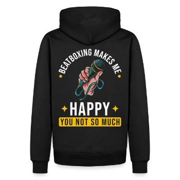 Beatbox Beatboxer Beatboxing - Men’s Premium Organic Hoodie - black - Back - Nico (187cm)