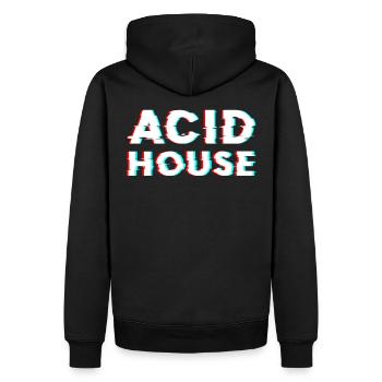 Acid House - Sweat à capuche Premium bio Homme - noir - Dos - Nico (187cm)