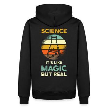 Science Sort magie Real - Sweat à capuche Premium bio Homme - noir - Dos - Nico (187cm)