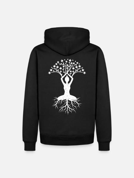 Yoga Tree - Men’s Premium Organic Hoodie - black