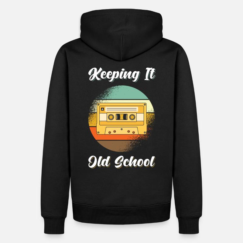 Cassette Retro 80s - Sweat à capuche Premium bio Homme - noir