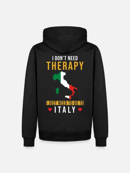 Italy holiday saying funny - Men’s Premium Organic Hoodie - black
