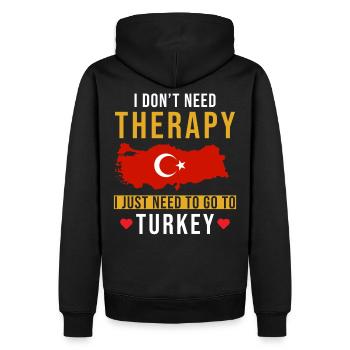 Türkei Urlaub Spruch lustig - Männer Premium Bio Hoodie - Schwarz - Hinten - Nico (187cm)