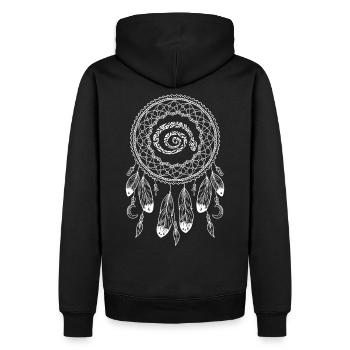 Signe du zodiaque Native American Serpent - Sweat à capuche Premium bio Homme - noir - Dos - Nico (187cm)