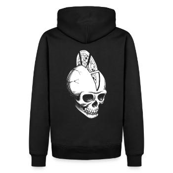 Pizza - Sweat à capuche Premium bio Homme - noir - Dos - Nico (187cm)
