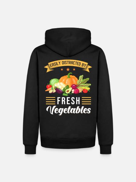 Vegetable Saying Vegetarian Gift - Men’s Premium Organic Hoodie - black