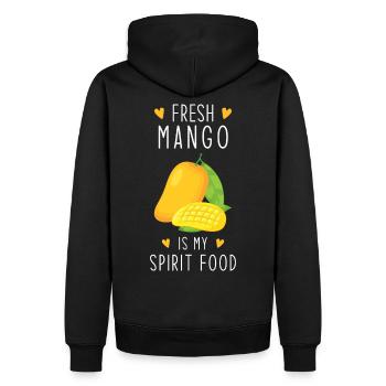 Mango Spirit Food - Sweat à capuche Premium bio Homme - noir - Dos - Nico (187cm)