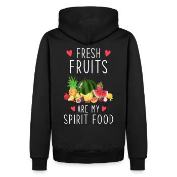 Fruits Fruit Rengaine - Sweat à capuche Premium bio Homme - noir - Dos - Nico (187cm)
